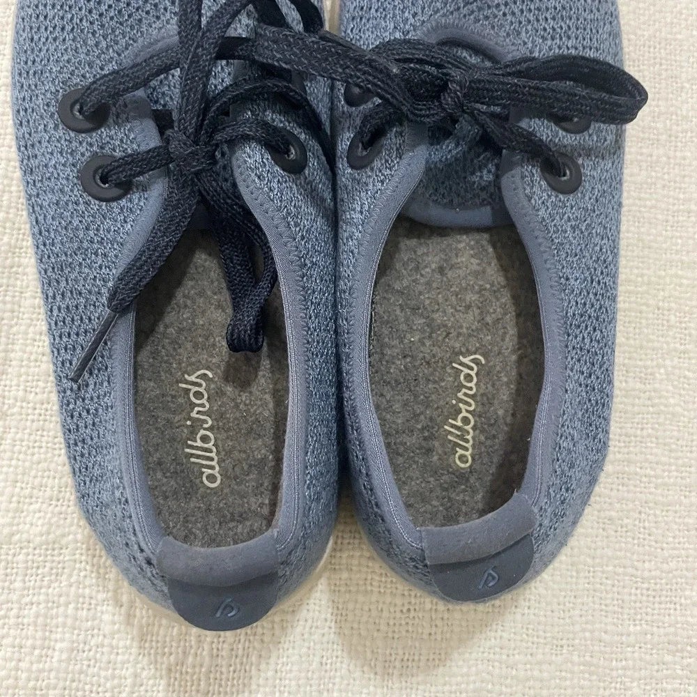 Allbirds Navy Blue Mesh Lace‎ Up Comfort Activewear Casual Shoes TS/W8 Size 8